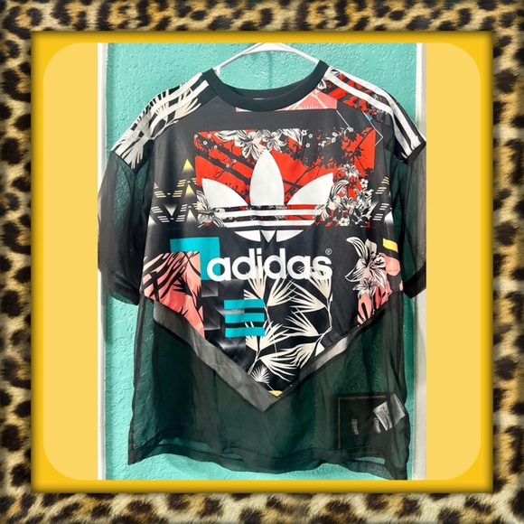 adidas Tops - 👑✅PRICE FIRM✅ Multicolor ADIDAS Sheer Sports Top. RARE🔥